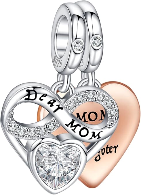 NINGAN 925 Sterling Silver Charms Heart For Bracelets