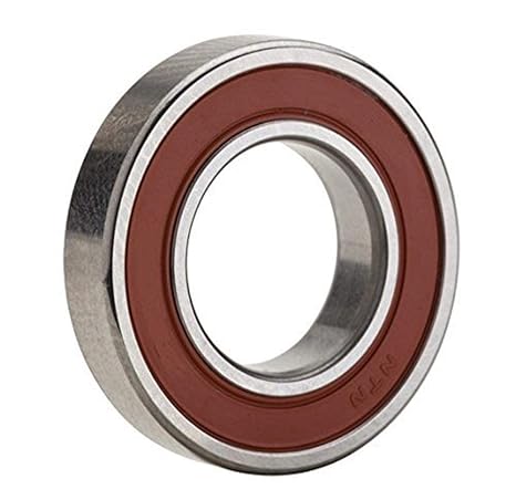 NTN Bearing 6305LLU Single Row Deep Groove Radial Ball Bearing, Contact, Normal Clearance, Steel Cage, 25 mm Bore ID, 62 mm OD, 17 mm Width, Double Sealed