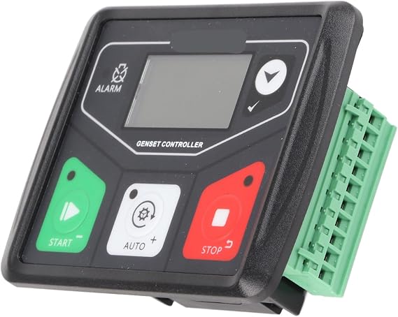 Generator Control Module, Intelligent DC30D Auto Start Stop Controller Panel with LCD Monitoring USB Parameter Setting for standby generators ABS 1pc