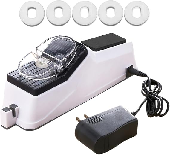 Electric Knives Sharpener Professional,Double-Sided Sharpening Device,Automatic Knives Sharpener Tool - for Home Chefs Professional Cooks Cooking Enthusiasts Restaurant Butchers Woodworkers Barbers Co