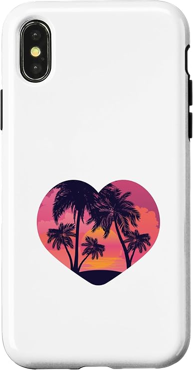 Palm Tree Heart Case for iPhone X/XS