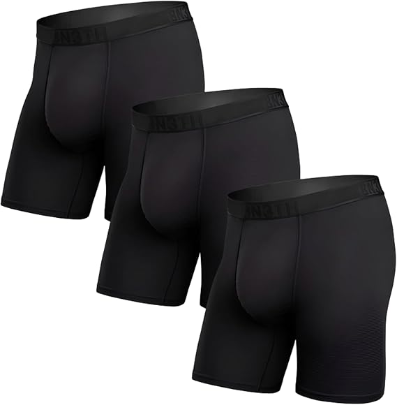 Black 3 Pack Pro Flex Boxer Briefs by BN3TH Underwear