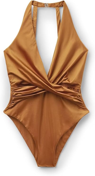 CALZEDONIA Shiny Satin One Piece Swimsuit