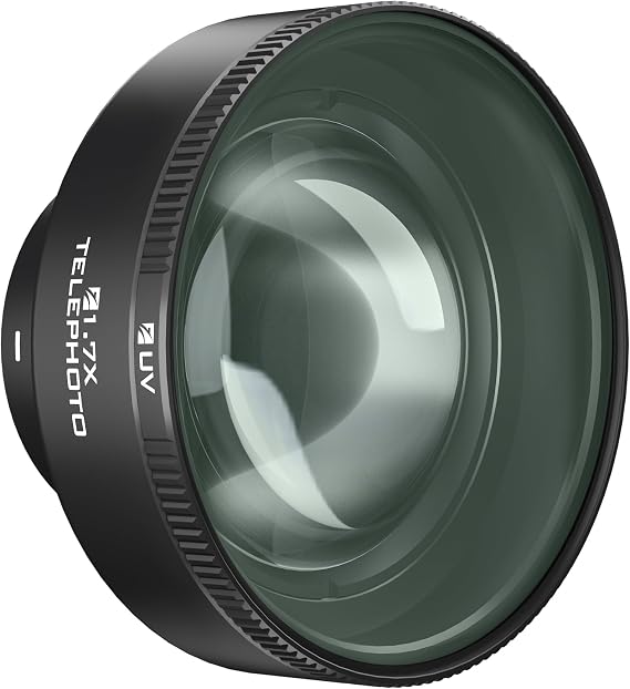 Freewell 1.7X Telephoto Lens Compatible with Freewell Sherpa iPhone/Galaxy Cases & Genius Rig Cage (NOT Compatible with 17MM Lens Slot)