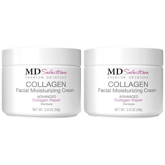 Collagen Face Moisturizer Peptide - Anti-Wrinkle Facial Moisturizer For Face - Niacinamide, Deeply Hydrating Peptide Complex Cream, Facial Skin Care Products For Dry - 2Oz (Pack of 2)