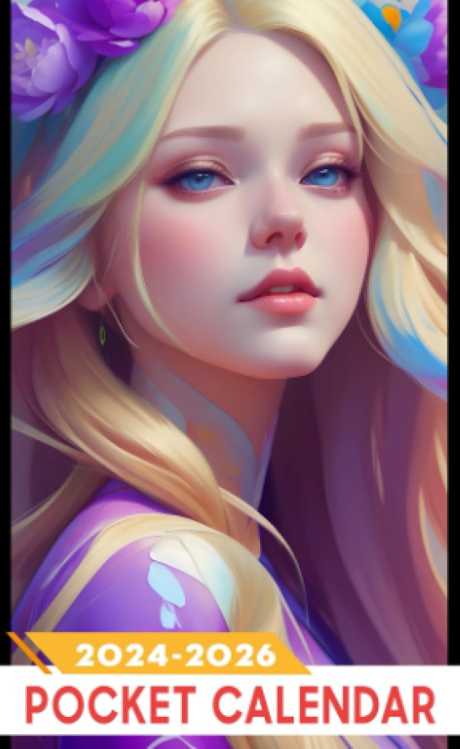 Pocket Calendar 2024 - 2026 With Moon Phase: Three-Year Monthly Planner for Purse , 36 Months from January 2024 to December 2026 | Elena Koshka ... art | Guweiz style | Japanese pop surrealism Paperback – September 22, 2023