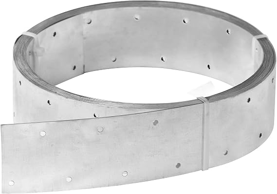 GBGS 32ft Metal Strapping,2-3/8"Width Perforated Steel Coil Strap