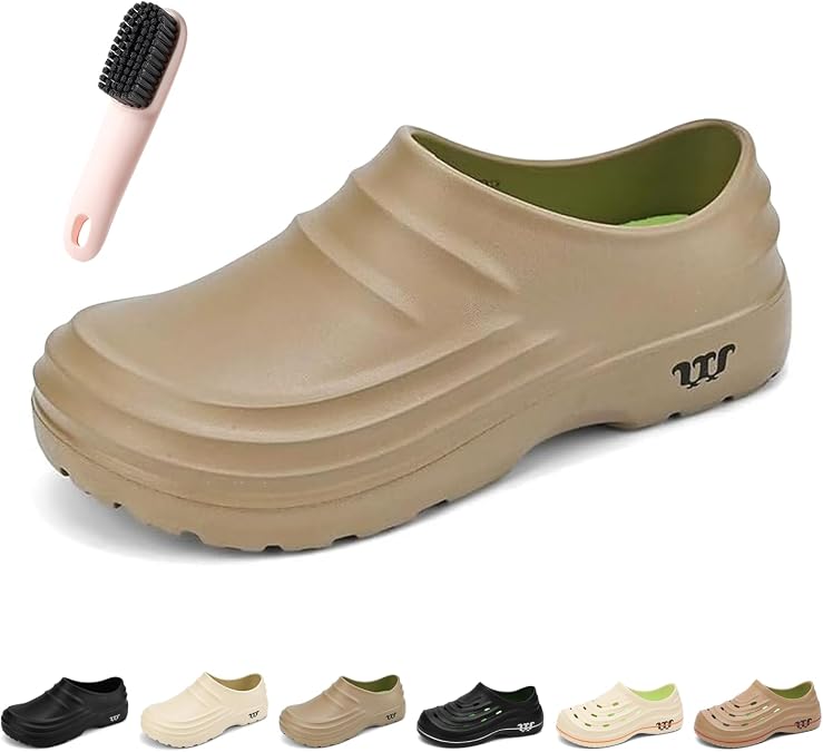 Clogs for Women Men, Chef Shoes Slip Resistant, Comfort Lightweight & Waterproof Clogs