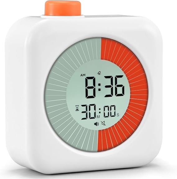 EooCoo Visual Timer for Kids, 60-Minute 4-in-1 Countdown Digital Timer