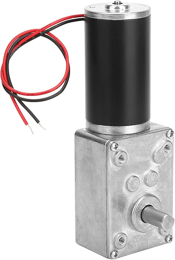 Worm Gear Motor, High Torsion Speed Reduce Electric Gearbox Motor Reversible 8mm Shaft 12V(12V,10RPM)