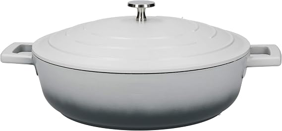 MasterClass Non-Stick Cast Aluminium Shallow Casserole Dish 28cm 2.5L Black