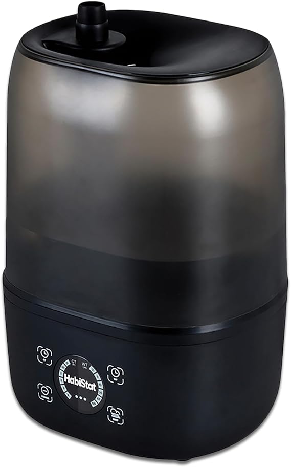 Habistat Reptile Humidifier 4L Reptile Fogger with 5ft Hose, LED Digital Touch Buttons, Built-In Timer and Quiet Mist for Indoor Tanks, Terrarium Fogger for Enclosure Humidity Control Systems