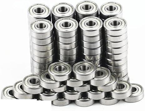 608zz Bearings for Stunt Kick Scooter Inline Roller Skates Skateboard Children Waveboard Bicycle Drift Board 8x22x7mm(100pcs Carbon Steel)