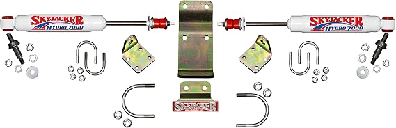 Skyjacker 7203 High Clearance Dual Steering Stabilizer Kit fits 2007 2017 Wrangler JK | Improves Handling & Extends Life | Dampens Harshness | Reduces Driver Fatigue
