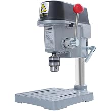 Mini Bench Drill Press 340W Pillar Drill Press with 3 Speed Adjustable 1‑10MM Clamping 25MM Drilling Depth Portable Table Drilling Machine for DIY Craft Workshop Home Hobby Use