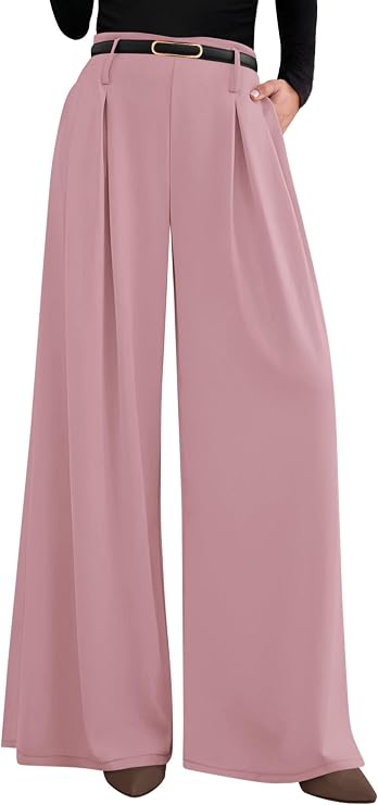 PRETTYGARDEN Womens Wide Leg Dress Pants Flowy Trousers