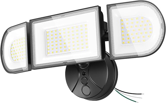 150W LED Flood Lights Outdoor, 15000LM Super Bright Security FloodLights Switch Controlled, 3 Adjustable Heads, 6800K, IP65 Waterproof Outside Floodlights for Garage, Yard, Patio, Porch