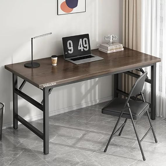 32/40/47Heavy Duty Computer Desk with Storage Shelves Thickened Panel Home Work Desk Metal Frame Study Writing Table PC Laptop Desk