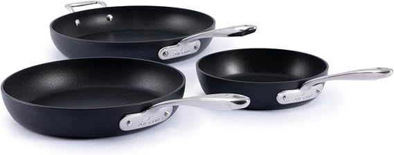 All-Clad HA1 Expert Nonstick , 3-Piece Fry Pans Set, Induction Ready