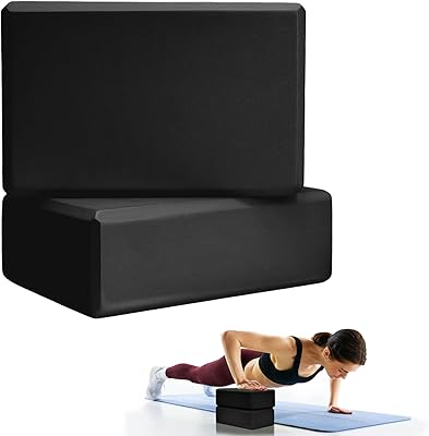 2 Pcs Yoga Blocks, 9x6x3 Foam Blocks Yoga Props for Pilates Stretching and Meditation Exercise Blocks Lightweight Yoga Essentials