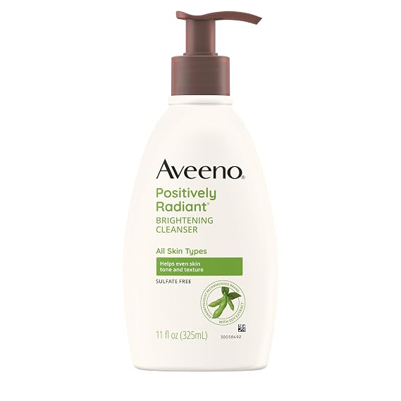 Aveeno Positively Radiant Brightening Facial Cleanser, 11 fl. oz