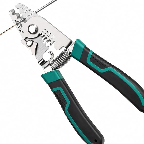 3 Holes Fiber Optic Wire Stripers, with 4 Cable Stripping Hole Sizes and a Small Adjustment Wrench,Precision Fiber Stripper/Optic Tools for Installers and Electricians