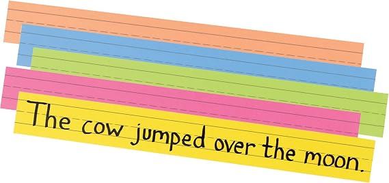 Pacon Peacock Super-Bright Sentence Strips, Assorted Colors, Pack of 100
