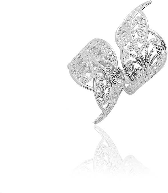 Floral Leaf Statement Ring