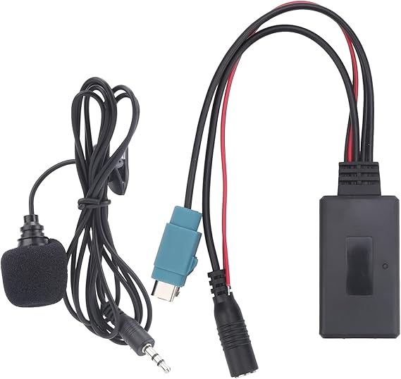 Araç Bluetooth Kablosuz Radyo Stereo AUX Adaptör Kablosu, Mikrofon Eller Serbest Adaptör Otomobil Elektronik Aksesuarları Bluetooth aux Yedek Alpine KCE-236B / CDA-9852 / E ile Uyumlu