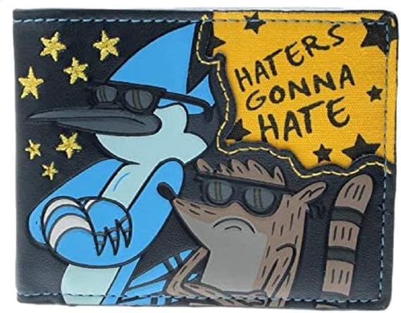 Regular Cartoon Show Haters Gonna Hate Themed Bifold Wallet