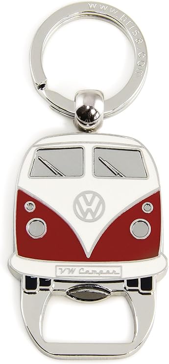 BRISA VW Collection - Volkswagen Keychain Ring Keychain Accessory Keyholder with Bottle Opener in Beetle, T1, T2 Bus Design