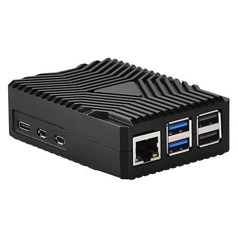 iUniker Metal Case for Raspberry Pi 5, Heavy Duty Passive Aluminum Case Compitable with Raspberry Pi 5 Heatsink Cooler for Pi 5 16GB/8GB/4GB/2GB