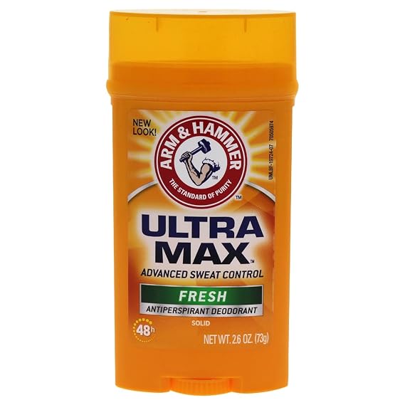 Arm & Hammer Ultra Max Invisible Solid Antiperspirant Deodorant, Fresh, 2.6 Oz