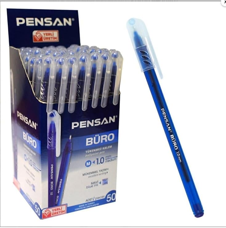 Pensan Büro 1.0 Mm Mavi Tükenmez Kalem 12 Adet Tk.k