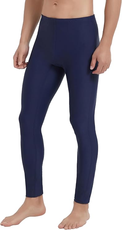 Ubestyle Men's Swim Pants UPF 50+ Quick Dry Sun Protection | Stretchy Swim Leggings No-See-Through Drawstring Waist Compression For Swimming Surfing Beach Pool