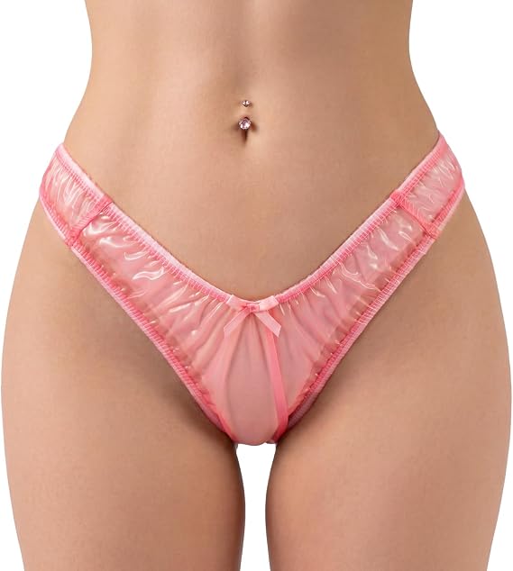 Littleforbig Little Secret See-through V-shape High Leg Plastic Panties