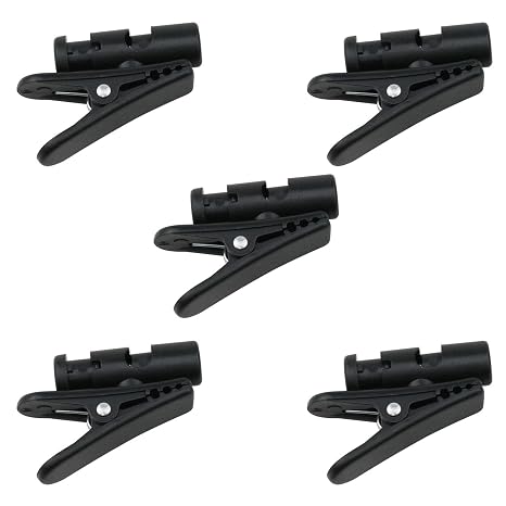 Haidong Clips for Earphone Wire Headphone Clip Rotate Earphone Cable Clothing Clip Compatible with No. 2,No. 4mm Cable Suitable for Mobile Phone headsets, intercom headsets, etc. -5PCS