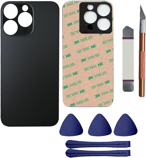 13 Pro Back Glass Replacement for iPhone 13 Pro Rear Back Glass with Pre-Installed Adhesive and Tools(Space Black)