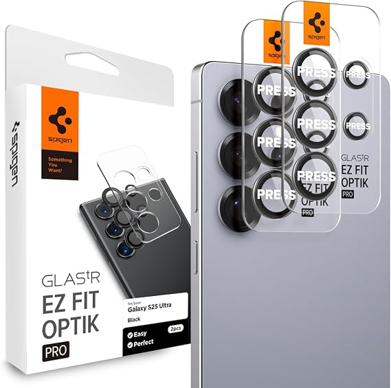 Spigen Optik Pro [2P] Camera Lens Protector for Samsung Galaxy S25 Ultra