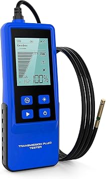 Automotive Transmission Fluid Tester Oil Analyzer Detector with Temperature Sensor, Gasoline & Diesel Gearbox Oil Diagnostic Tool with 31.5in Hose 2.8in Backlight Display (T20)