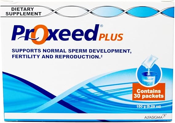 Proxeed Plus Dietary Supplement, Supports Normal Sperm Development, Fertility, and Reproduction, 30 Packets, 150 g (5.29 oz)