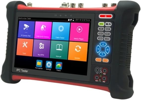 CCTV Tester, CCTV Tester Monitor IPC Tester POE 8MP TVI CVI SDI CVBS IP AHD Camera Tester Monitor with UTP TDR H.265,for Maintenance Repair(X7 MOVTADHS)