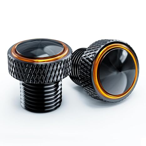 2pcs Left & Right Thread Screws M10*1.25 Motorcycle CNC Mirror Hole Plugs Bolts Fit For Hus&qvarna Svartpilen 401 250 2022 Vitpilen 250 2018-2023(Orange)