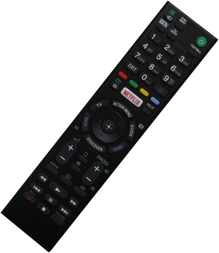 Hotsmtbang Replacement Remote Control with Netflix for Sony KDL-43W755C KD-75X8505C KDL-43W805C KDL-43W800C KDL-50W755C KDL-50W756C Smart Full HD TV
