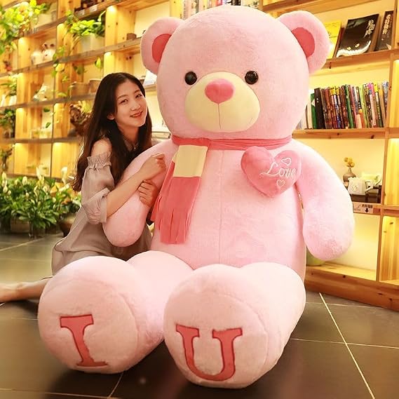 Plush Teddy Bear, Giant Teddy Bear Pillow, Super Large Teddy Bear, Bear Plush, Cute Animal, Large Teddy Bear, Bear Plush Toy, Animal Plush Teddy Bear Pillow, 140cm, Celebration, Fluffy Plush Toy, Sewn