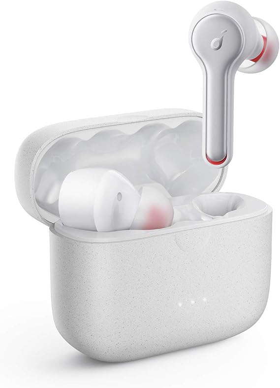 Soundcore Anker Liberty Air 2 Wireless Earbuds, Diamond-Inspired Drivers, Bluetooth Earphones, 4 Mics, Noise Reduction, 28H Playtime, HearID, Bluetooth 5, Wireless Charging, for Calls, Home Office
