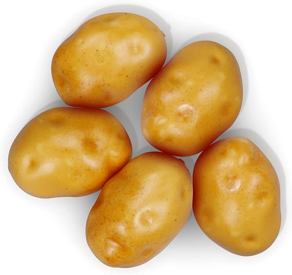 Lorigun Foam Fake Potatos Simulation Bubble Fruits & Vegetables Emotion Arrangement Scenes Props Simulation Potato X 5Pcs