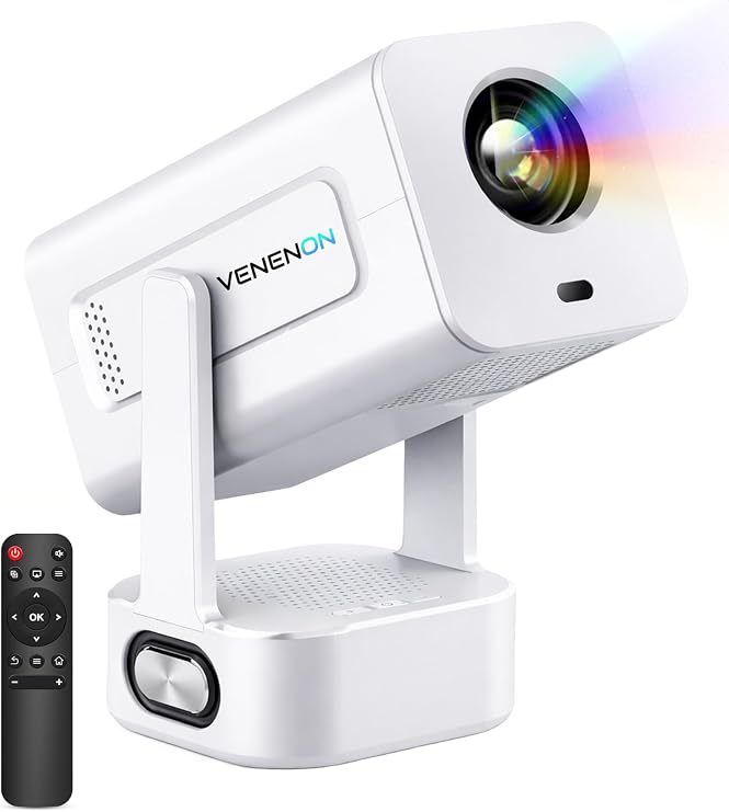 Telvesse Profesyonel Akıllı Sinema Projeksiyon Cihazı Projektör Ekran Yansıtma Wifi Bluetooth 5.4 300 ANSI Full HD 4K Destek 30-200 İnç