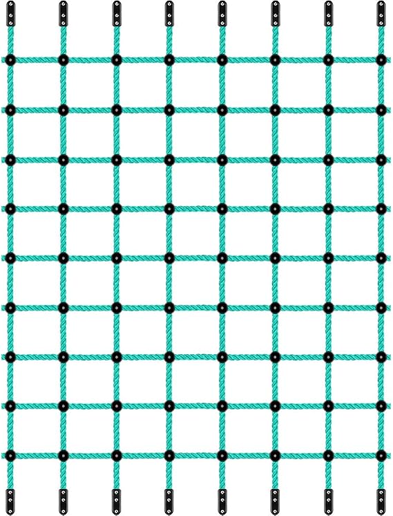 BeneLabel Climbing Cargo Net 70" x 150" Climbing Net Outdoor Military Cargo Net for Climbing for Playground Treehouse, Swing Set, Backyard Climbing Frame, Playset- Green
