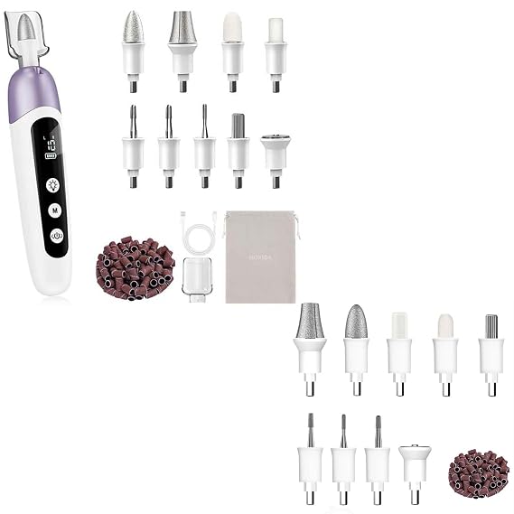 Cordless Electric Nail File Set, Professional Manicure Pedicure Kit with Memory Modes, 10 Speed Portable Nail Drill Machine, Pedicure Tools for feet, Hand Foot Care Tool for Thick Nail Toenail Cuticle
